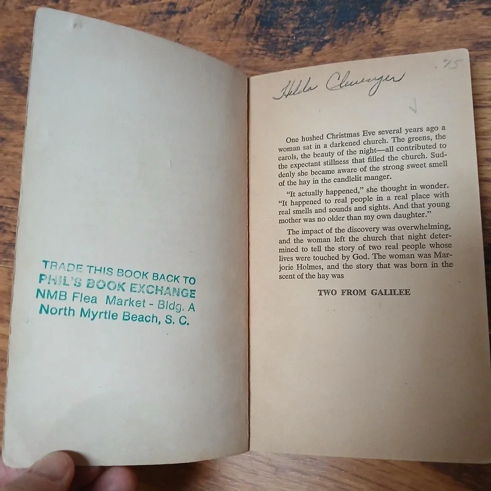 Vtg Marjorie Holmes PB Book Lot Two From Galilee Three From Galilee Christian